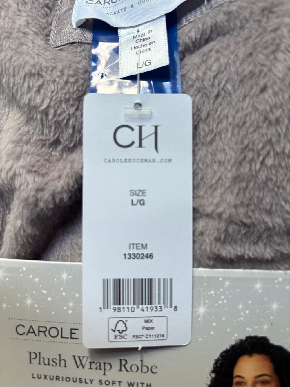 Midnight by Carole Hochman Plush Wrap Robe